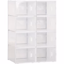 Descrizione: Questa scarpiera salvaspazio trasparente di HOMCOM possiede un design personalizzabile: 8 cubi possono essere di ...