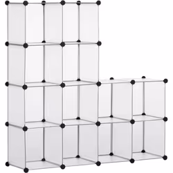 Descrizione: Fai ordine in casa in modo efficiente con questo mobile armadio modulare HOMCOM a cubi. I cubi possono essere im ...