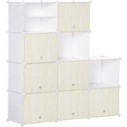 Homcom - Scarpiera Moderna Salvaspazio 12 Cubi per Soggiorno e Camera da Letto