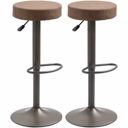 Descrizione: Dare un nuovo stile alla tua casa o al tuo locale? È facile con questo set di sgabelli da bar HOMCOM! Il rivesti ...