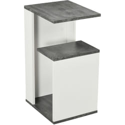 Comodino Moderno Design Irregolare con Scaffale Aperto in Truciolato - Homcom