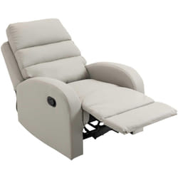 Homcom - Poltrona Relax Reclinabile Ergonomica con Poggiapiedi in Ecopelle Grigio