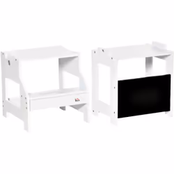 Descrizione: 2 tavoli, una lavagna e uno sgabello da cucina alto, tutti racchiusi in un unico pacchetto: questo design multiu ...