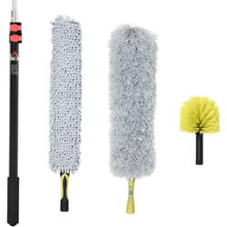 Homcom - Kit di Pulizia per la Casa con 3 Spolverini e Asta di Prolunga