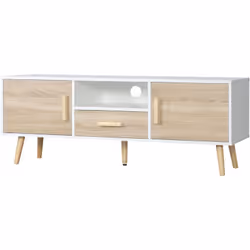 Descrizione: Rinnova il salotto con questo moderno mobile TV in legno HOMCOM. La combinazione del colore e della gestione dei ...
