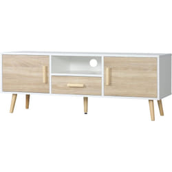 Homcom - mobile porta tv Moderno max 46' in Truciolato e Legno di Pino