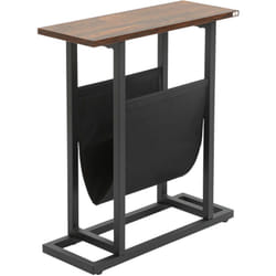 Homcom - Tavolino da Salotto Basso con Borsa Portaoggetti Marrone e Nero