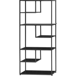 Scaffale Libreria Moderno a 7 Livelli in stile Industriale Nero - Homcom