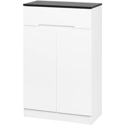 Mobile Scarpiera Slim 12 Paia max in Truciolato Bianco per Ingressi - Homcom