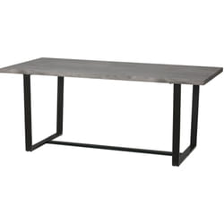 Tavolo da Cucina Rettangolare per 8 Persone Stile Industriale Grigio Nero - Homcom