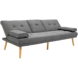Homcom - Divano Letto 3 Posti Design Scandinavo Reclinabile con 2 Braccioli