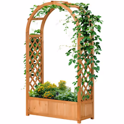 Descrizione: Questo orto rialzato Outsunny offrirà un fascino naturale al tuo giardino. La fioriera in legno ti permette di a ...