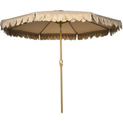Ombrellone da Terrazza con Manovella Inclinabile 2.7x2.4 m Cachi - Outsunny