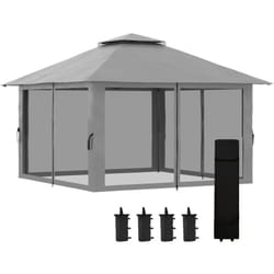 Outsunny - Gazebo Pieghevole con Borsa Picchetti Funi e Sacchi di Sabbia Inclusi