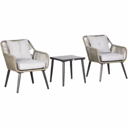 Descrizione: Con questo bellissimo set da giardino in rattan da 3 pezzi di Outsunny, avrai un'ottima aggiunta all'arredo dei ...