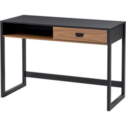 Scrivania per Ufficio e Casa con Cassetto Stile Industriale Noce/Nero - Homcom