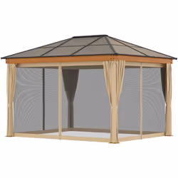 Descrizione: Aggiungi un tocco elegante al tuo spazio esterno con questo gazebo Outsunny, un perfetto riparo dal sole per ogn ...