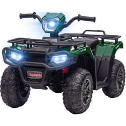 Homcom - Quad Elettrico per Bambini 3-5 Anni Velocità max 4km/h Nero e Verde
