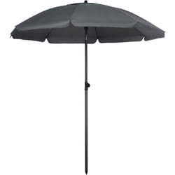 Ombrellone per Esterno 1.8x2m in Poliestere a 8 Stecche Grigio - Outsunny