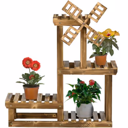 Descrizione: Il porta vasi da giardino Outsunny si fa notare per il suo originale design con mulino decorativo. Realizzato in ...
