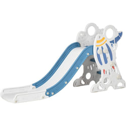 AIYAPLAY Scivolo per Bambini a Tema Spaziale Blu Bianco e Grigio