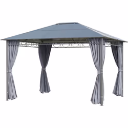 Descrizione: Il gazebo da giardino Outsunny è perfetto per stare all'aria aperta al riparo dal sole. Realizzato con una robus ...