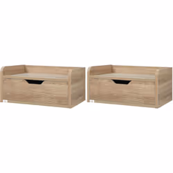 Descrizione: Questo set di 2 comodini camera da letto moderni HOMCOM offre spazio sufficiente per pigiami, biancheria intima ...