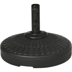 Outsunny Basamento per Ombrellone con Porta di Riempimento Laterale Nero
