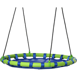 Outsunny - Altalena da Giardino per Bambini 3-8 Anni Ø100cm e Corde Regolabili