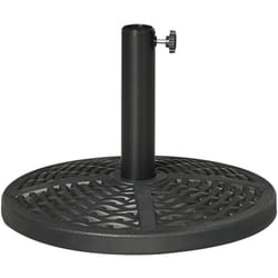 Outsunny - Base Ombrellone da Giardino Rotonda Effetto Rattan Ø45cm Peso da 9.5kg