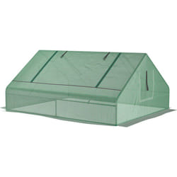 Outsunny - Serra per Orto in Acciaio e pe con Porte Avvolgibili 180x140x80cm
