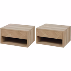 Descrizione: Questo set composto da 2 comodini con cassetto HOMCOM porta stile e praticità in ogni camera da letto. Dal desig ...