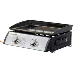 Piastra Antiaderente Barbecue a Gas da Tavolo 2 Bruciatori Potenza 6kW - Outsunny