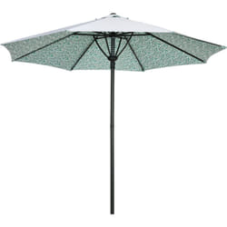 Ombrellone da Giardino In Poliestere e Metallo Verde Bianco e Nero - Outsunny