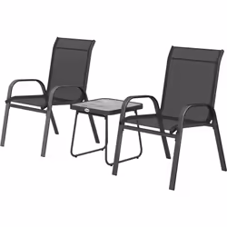 Descrizione: Questo set da giardino Outsunny è la soluzione ideale per ogni spazio all'aperto. Composto da un tavolino e due ...