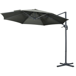 Ombrellone da Giardino Decentrato Girevole e Inclinabile Grigio - Outsunny