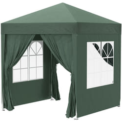 Outsunny - Gazebo da Giardino 2x2 m in Metallo e Tessuto Oxford Verde