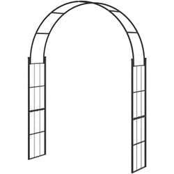 Outsunny - Arco da Giardino in Metallo per Piante Rampicanti 157x40x223cm Nero