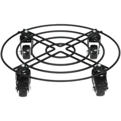 Outsunny - Carrello per Piante con Ruote Girevoli e Freno Ø30cm in Metallo Nero