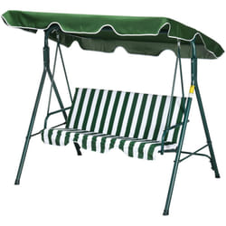 Outsunny - Dondolo da Giardino 3 Posti con Tetto Parasole 172x110x153 cm