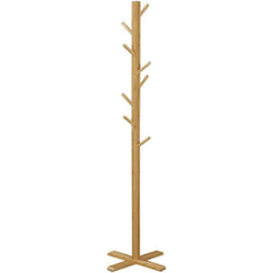 Homcom - Appendi Abiti in bambù e Base a x con 8 Ganci 49.5x 49.5x 178cm naturale