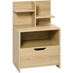 Homcom - Comodino Moderno in Truciolato 45x35x73 cm con Cassetto e ripiani