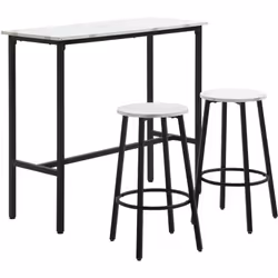 Descrizione: Rinnova la tua sala da pranzo o il tuo soggiorno con il set tavolo e sedie HOMCOM per 2 persone e crea un luogo ...