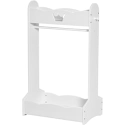 Homcom - Appendiabiti per Cameretta in Legno Ripiani e Ganci 63x37x103cm Bianco