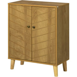 Mobile multiuso in truciolato con Due Ripiani interni, Color legno - Homcom