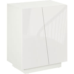 Mobile Moderno a 3 Livelli in Truciolato Bianco con Base Rialzata - Homcom