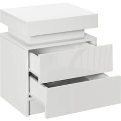 Homcom - Comodino con Luce led rgb 2 Cassetti e 16 Colori 45x35x52cm