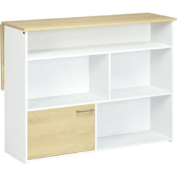 Homcom - Tavolo Multiuso da Soggiorno e Cucina in mdf con Design a Ribalta