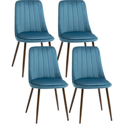 Sedie Moderne Set 4 Pz in Poliestere e Acciaio per Cucina e Soggiorno - Homcom