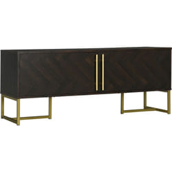 Mobile per tv Fino 55' in Legno e Metallo con 2 Armadietti 120x39x50cm - Homcom